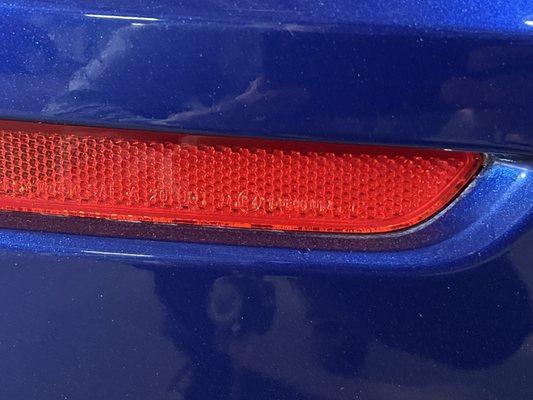 Gave me a new bumper with dents on the reflective shield. Tons of dust holes all around my rear bumper.