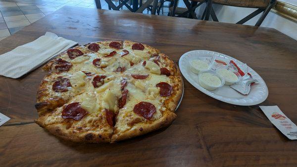 Hawaiian Pizza Small with Ranch