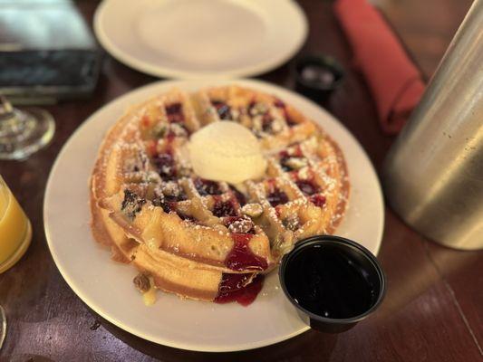 Blueberry waffle