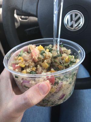 Grabbed this summer salad on my way out of town. So good!