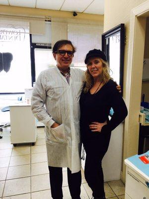 This is me and my new favorite dentist Dr. Behjou. He made my teeth beautiful and I'm able to smile again!