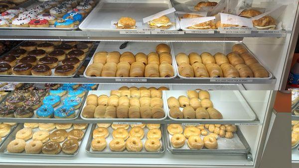 Donuts, kolaches, croissant breakfast sandwiches