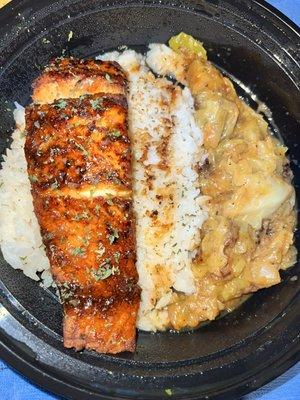 Blackened salmon plate