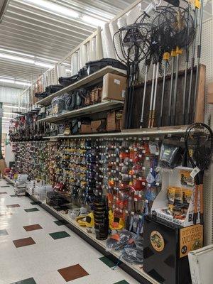 We have a wide variety of fishing gear and supplies.