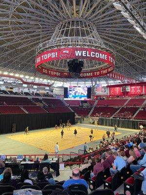 Arena set up for Winter Guard competition