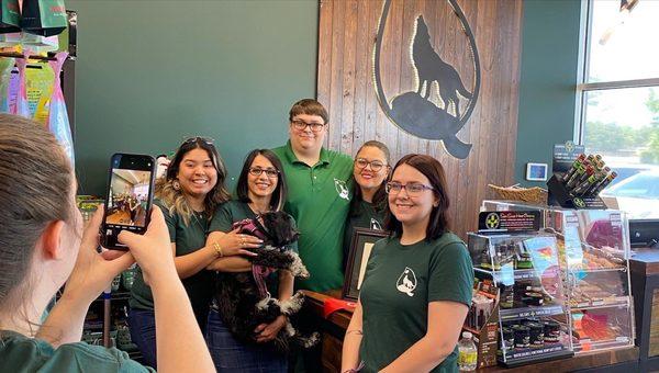 My employees in my store grand opening