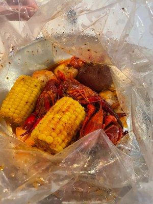 Crawfish & shrimp 1/2 lb each