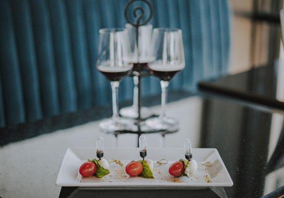 Our specially prepared small plates come with a pairing recommendation from one of our on-staff wine experts