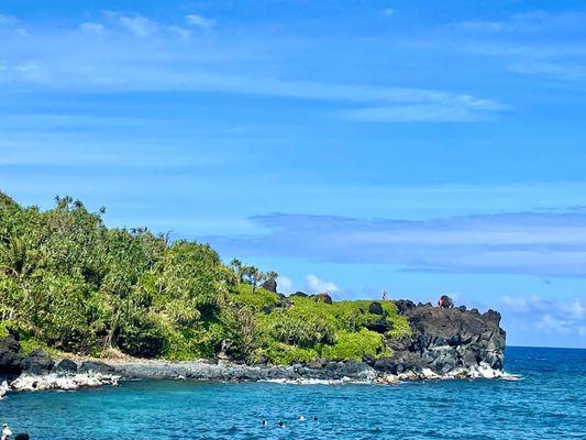 Black sand beach