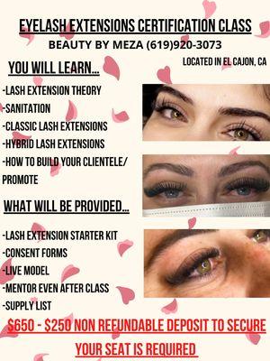 Lash extensions certification class deal