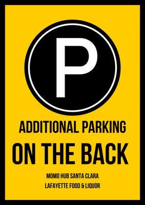 We have additional parking on the back side of the building