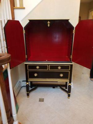 Antique Asian Cabinet - After/Restored in Black