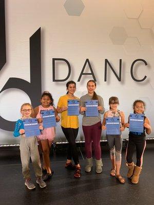 DuPree dance convention scholarship recipients