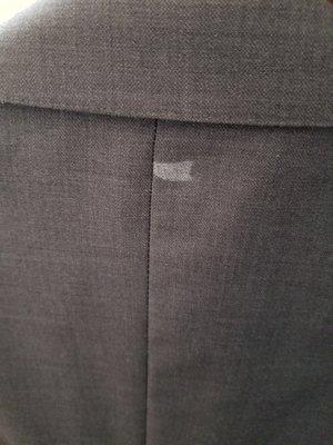 This spot was on my suit when I picked it up, and the person at the counter denied responsibility.  She said, "It's not my problem."