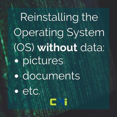 Operating system reinstallation service