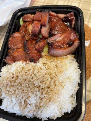 Roast pork over rice. So yummy!