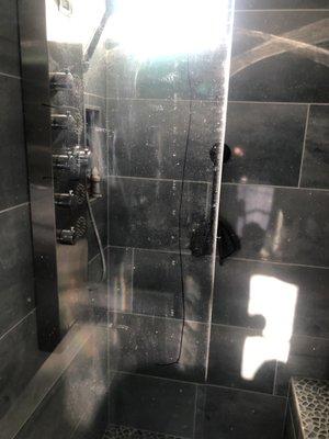 Defective Glass Shower Panel