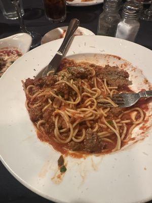 Spaghetti with meat sauce!