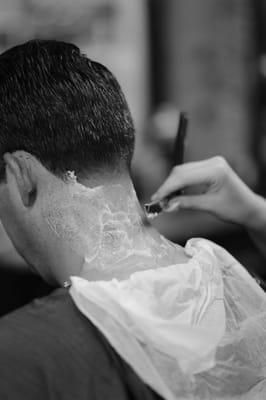 Hot leather shave