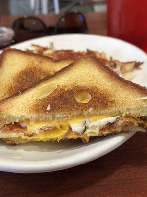 Bacon Egg and Breakfast Meat, Egg & Cheese on Toast