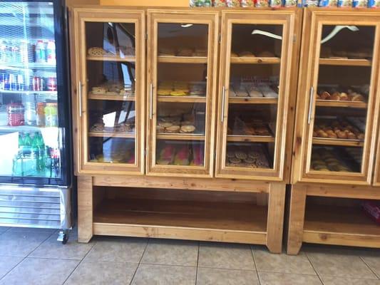 Portion of bakery cabinets