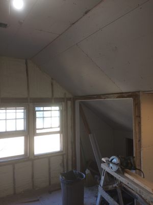 Pic needs to turn 90 right. Bedroom remodel. That use to have 7 ft ceiling. It's is 11 ft. Now.