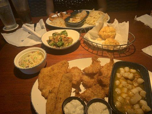 Seaside Shrimp Trio Wild-Caught Flounder, Bay Scallops, Parrot Isle Jumbo Coconut Shrimp