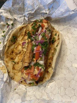 Hummus Chicken Pita - $11