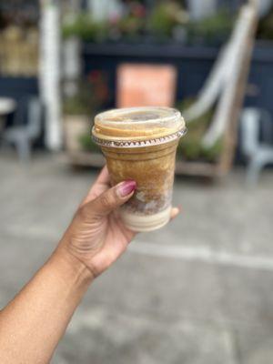 Brown sugar cinnamon almond milk iced latte