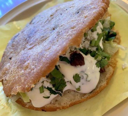 Gordita with carne asada