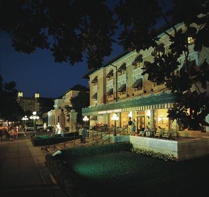 Beautiful Bathouse Row in Hot Springs, AR at night!