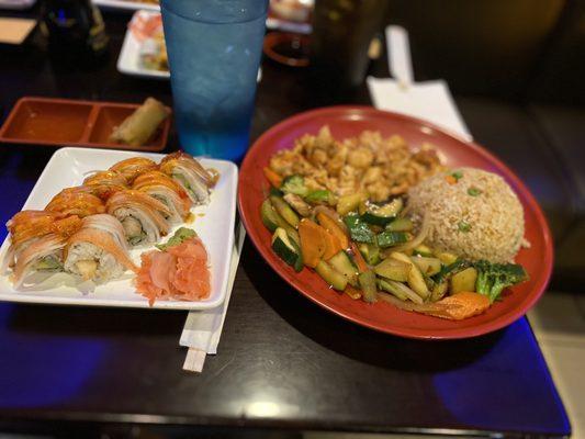 Ridgeway roll and chicken hibachi