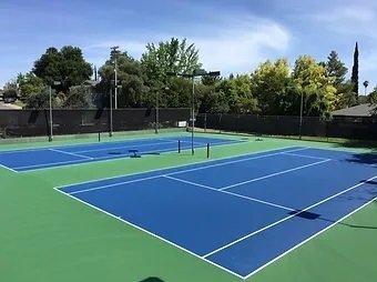 Lighted tennis courts