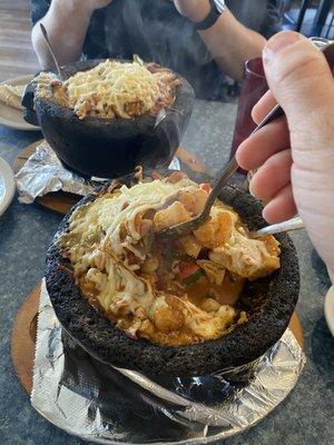 Seafood molcajete with no onions