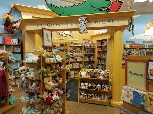 One of the sections with toys and books for smaller kids.