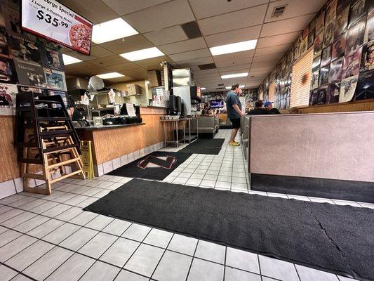 Interior of Z Brothers Pizza