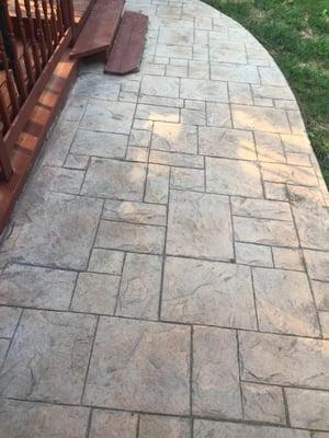 Stamped concrete design....customer loves it!!