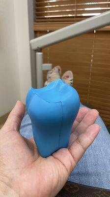 This dental stress ball helped keep my anxiety under control.