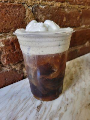 black sesame sweet cream cold brew