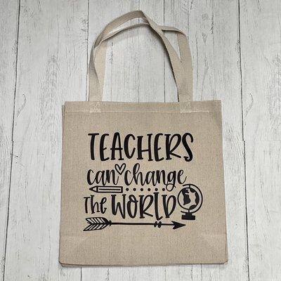 Teacher appreciation gifts -- custom tote bags