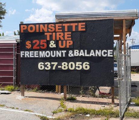 Sign-Poinsett Tire