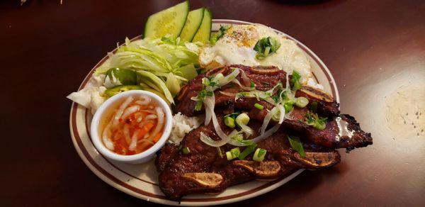 Beef BBQ Rice Plate.  Legit and delicious!