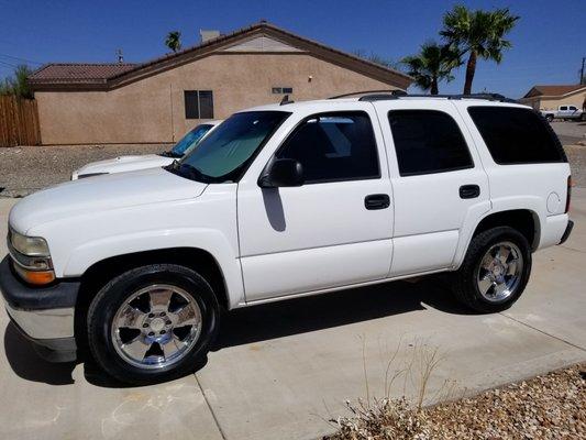 Outside of vehicle after wash