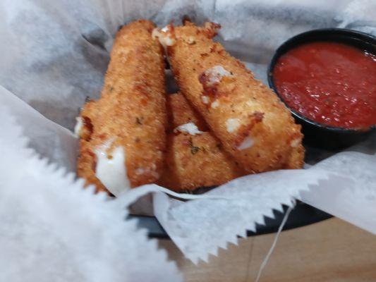 Delicious homemade cheese sticks.