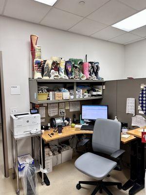 Orthopedic and Podiatry physical therapy tech desk 1st floor  Aug 7, 2023