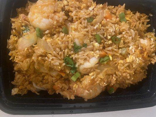 Kimchi Fried Rice with shrimp