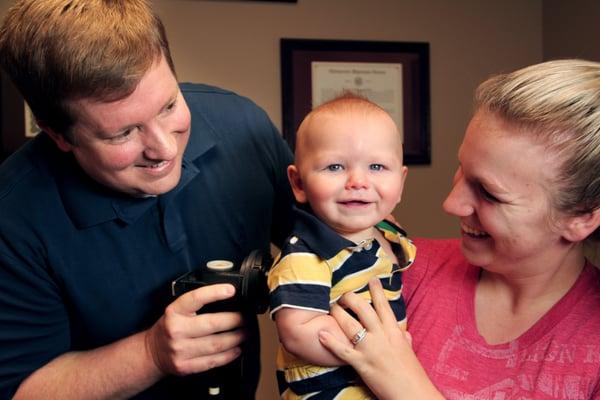 Glendale chiropractor Dr. Joseph Haggard and baby.