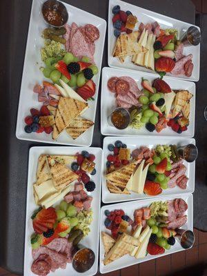 Fresh and delightful Meat and cheese plates.