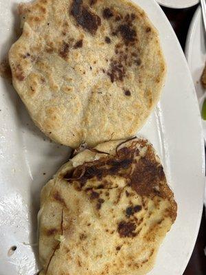 Jalapeño Cheese Pupusa and beans. So good.