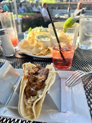 Happy hour shrimp tacos (my personal fave!)